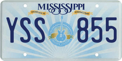 MS license plate YSS855