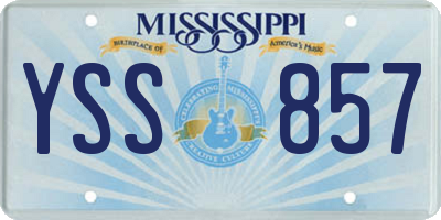 MS license plate YSS857