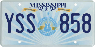 MS license plate YSS858