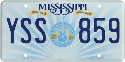 MS license plate YSS859
