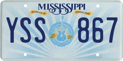 MS license plate YSS867