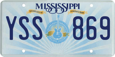 MS license plate YSS869