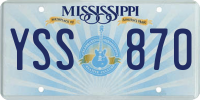 MS license plate YSS870