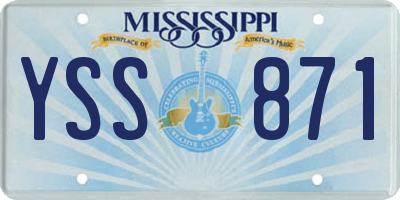MS license plate YSS871