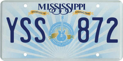 MS license plate YSS872
