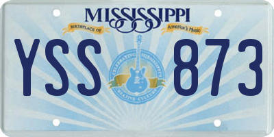 MS license plate YSS873