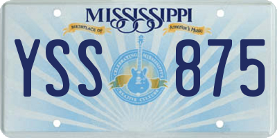 MS license plate YSS875