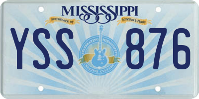MS license plate YSS876