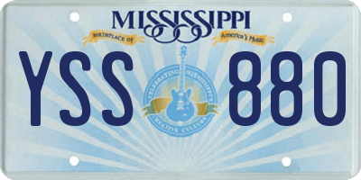 MS license plate YSS880