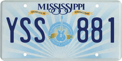 MS license plate YSS881