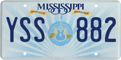 MS license plate YSS882