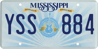 MS license plate YSS884