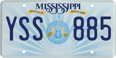 MS license plate YSS885