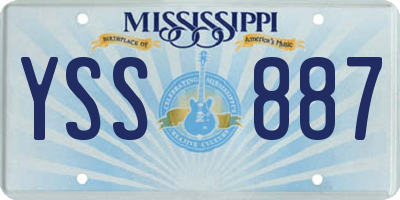 MS license plate YSS887