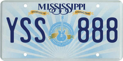 MS license plate YSS888