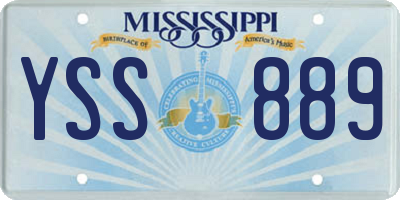 MS license plate YSS889