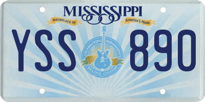 MS license plate YSS890