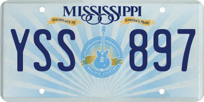 MS license plate YSS897