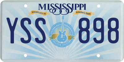 MS license plate YSS898