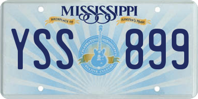 MS license plate YSS899