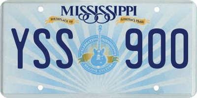 MS license plate YSS900