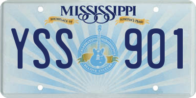 MS license plate YSS901