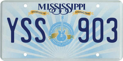 MS license plate YSS903
