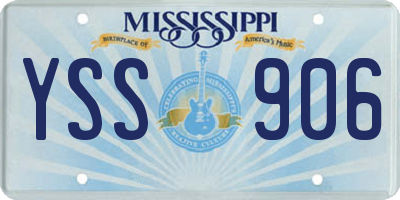 MS license plate YSS906