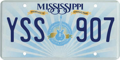MS license plate YSS907