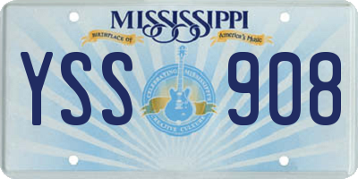 MS license plate YSS908