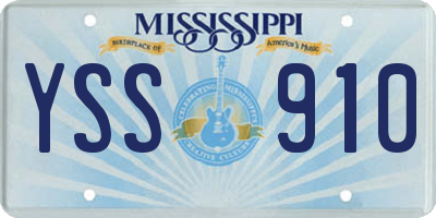 MS license plate YSS910