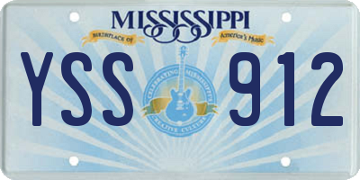 MS license plate YSS912