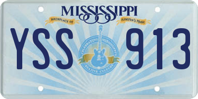 MS license plate YSS913