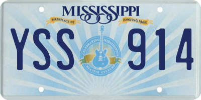 MS license plate YSS914