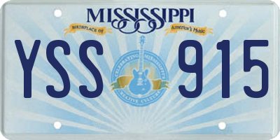 MS license plate YSS915