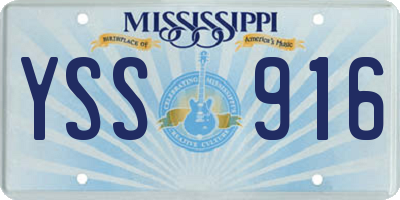 MS license plate YSS916