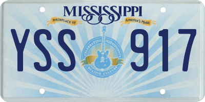MS license plate YSS917