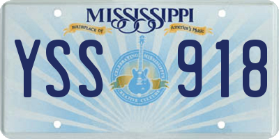 MS license plate YSS918