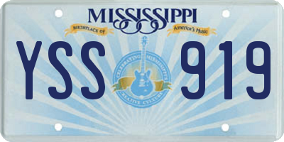 MS license plate YSS919