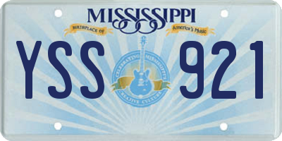 MS license plate YSS921