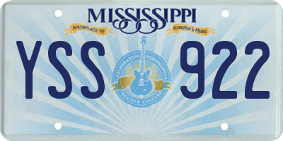 MS license plate YSS922