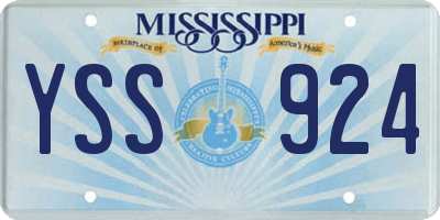 MS license plate YSS924