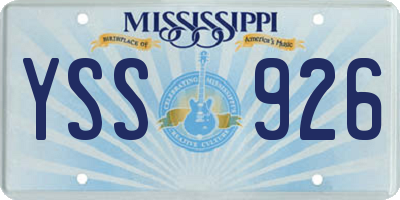 MS license plate YSS926