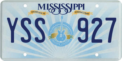 MS license plate YSS927