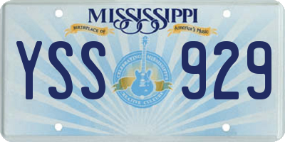 MS license plate YSS929