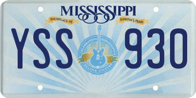 MS license plate YSS930