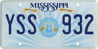MS license plate YSS932
