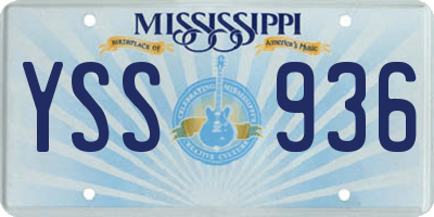MS license plate YSS936