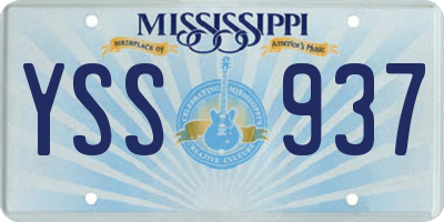 MS license plate YSS937