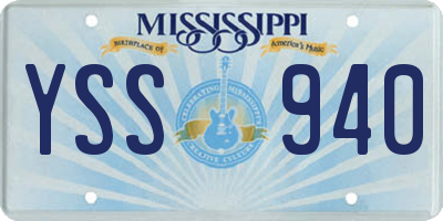 MS license plate YSS940